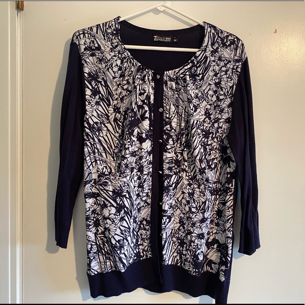 New York & Company cardigan with pattern